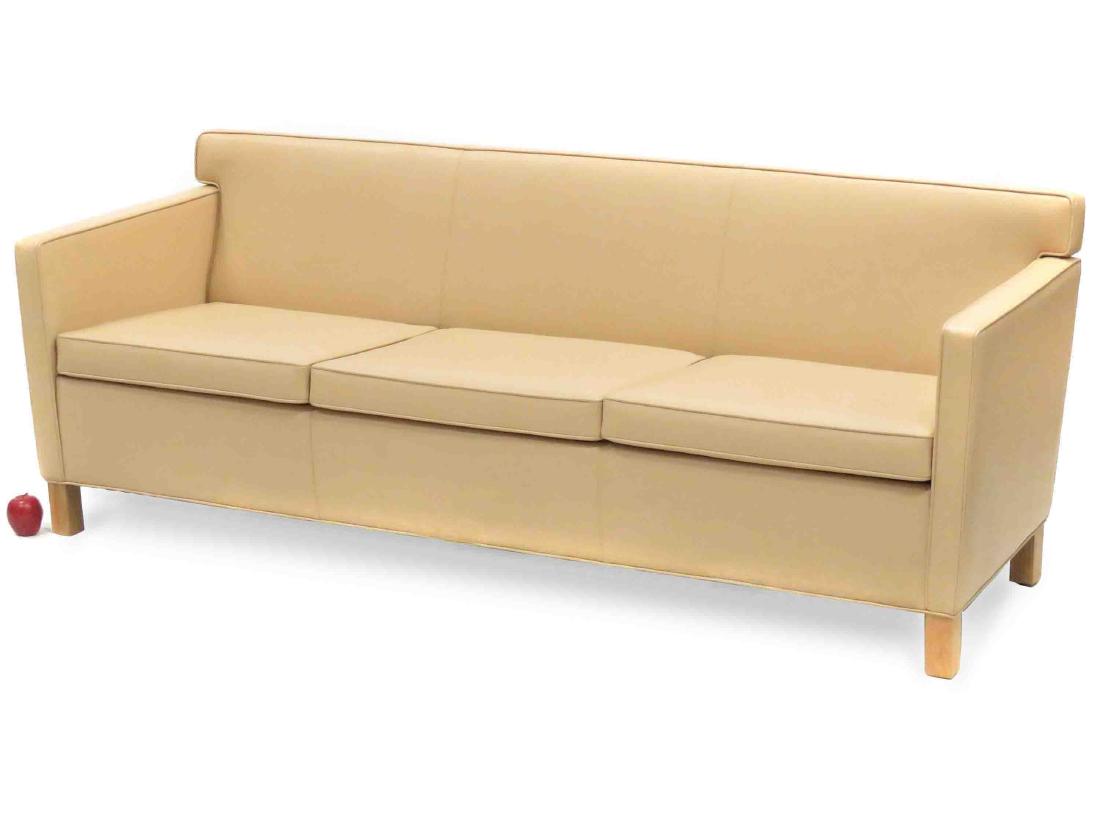 MIES VAN DER ROHE DESIGN FOR KNOLL STUDIO CREAM LEATHER (1 of 2)
