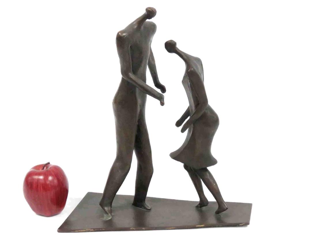 AMERICAN SCHOOL (20TH CENTURY) MODERNIST BRONZE, (1 of 4)