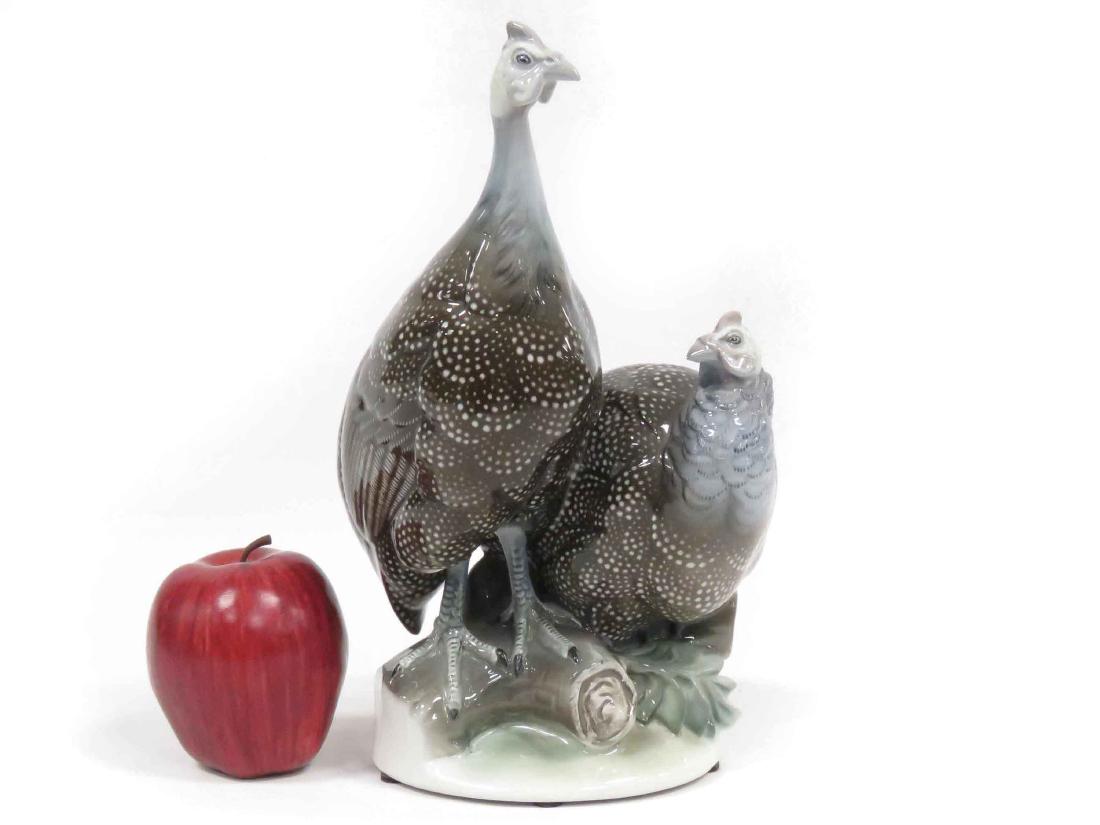 ROSENTHAL PORCELAIN GROUP, GUINEA FOWL, SIGNED O. (1 of 4)