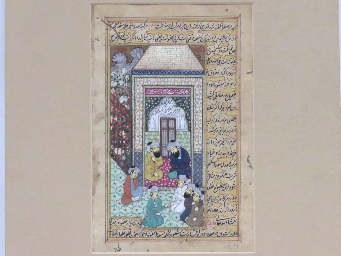PERSIAN ILLUMINATED PAGE, SCRIPT VERSO, 19TH CENTURY. 9 (1 of 6)