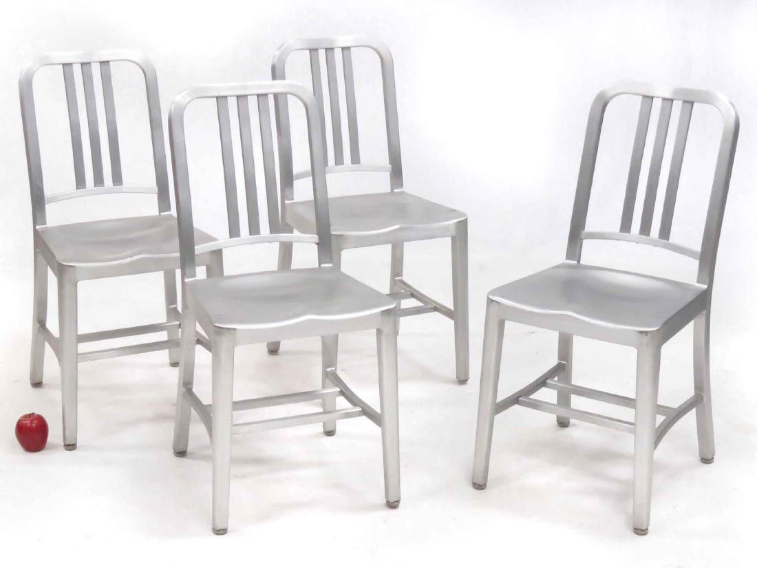 SET (4) EMECO NAVY STYLE ALUMINUM CHAIRS (1 of 2)