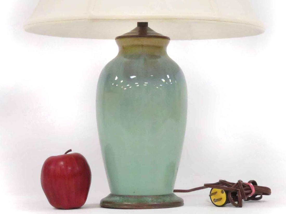 FULPER POTTERY CRYSTALLINE GLAZE VASE, MOUNTED AS A (1 of 2)