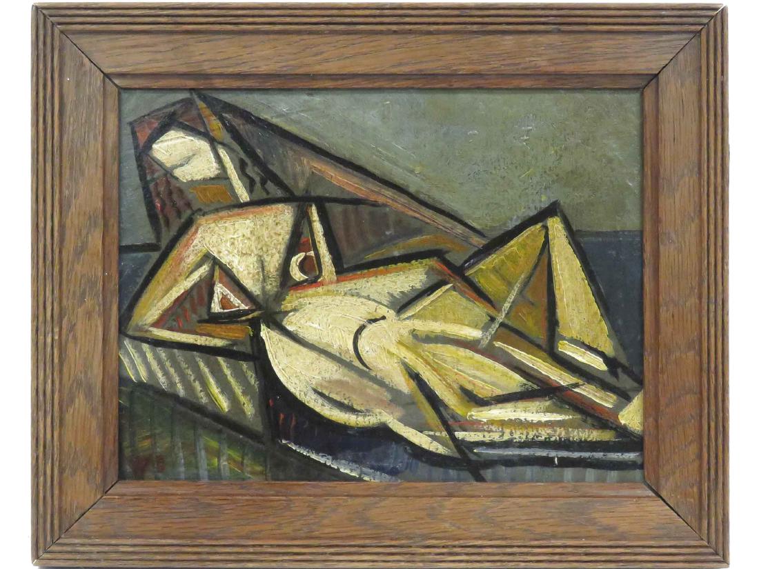 EUROPEAN SCHOOL (20TH CENTURY), OIL ON CARDSTOCK, (1 of 3)