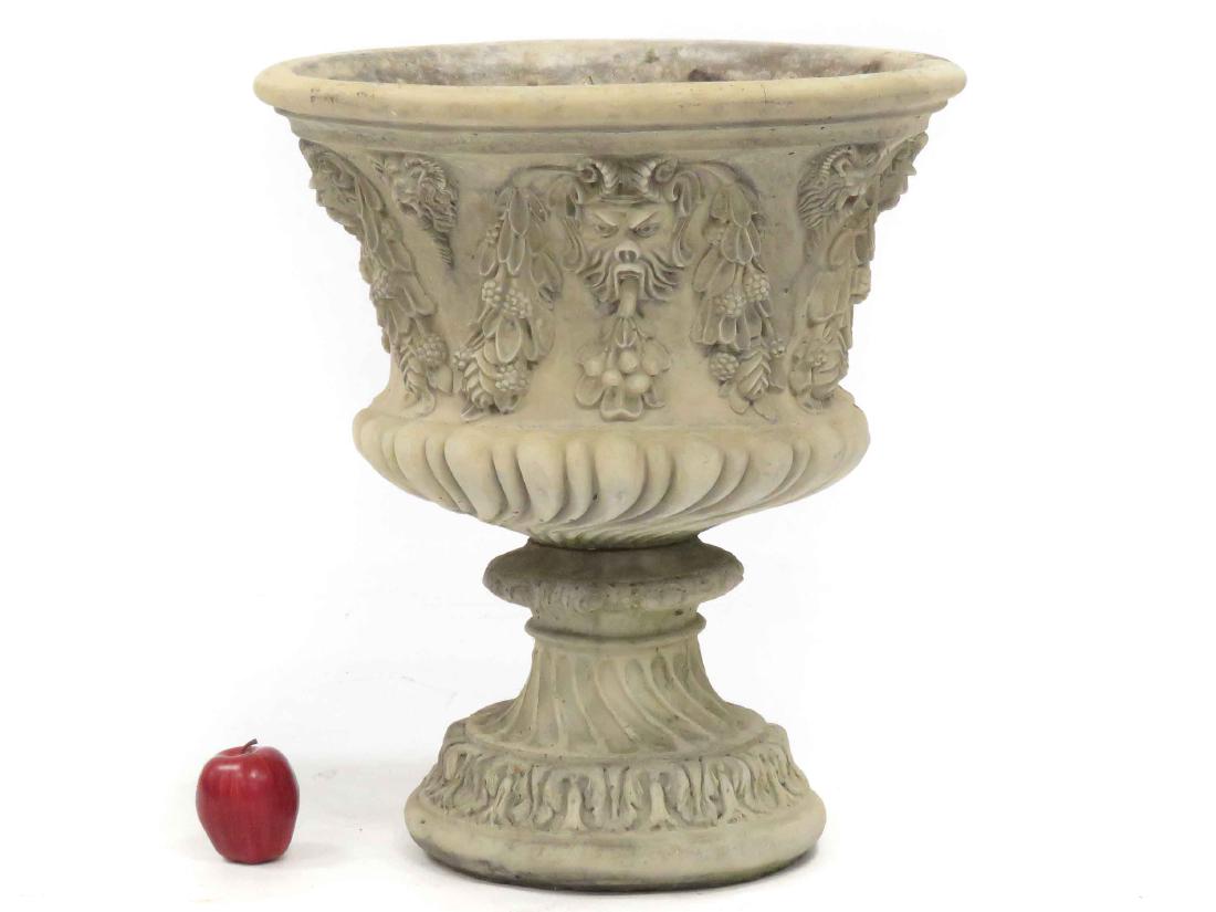 CAST STONE CAMPARA URN PLANTER. HEIGHT 24": CAST STONE CAMPARA URN PLANTER. HEIGHT 24"