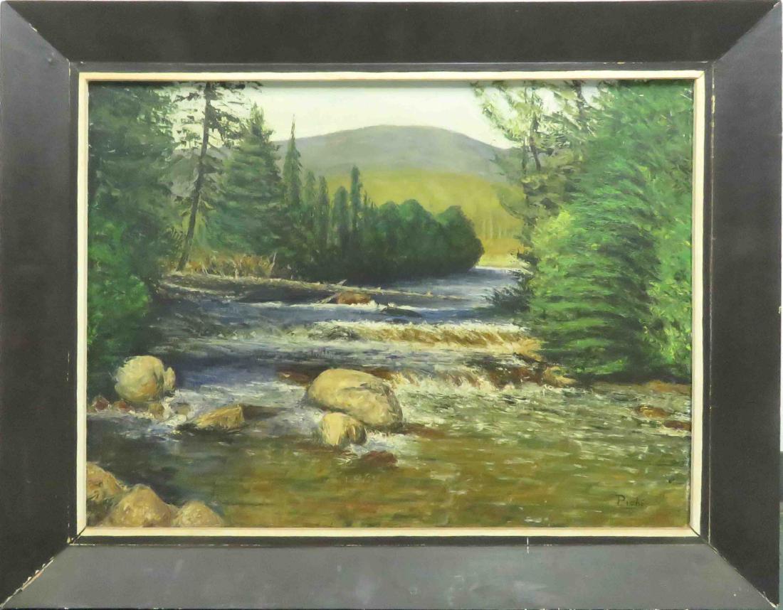 AMERICAN SCHOOL (19/20TH CENTURY), OIL ON CANVAS, VIEW (1 of 1)