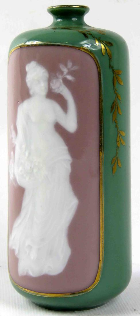 FRENCH PATE-SUR-PATE DECORATED PORCELAIN VASE, 19/20TH (1 of 2)