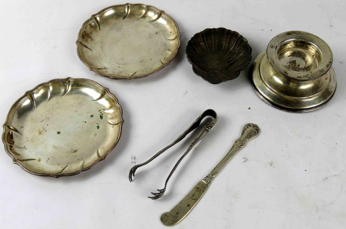 LOT SILVER INCLUDING 800 WEIGHTED CANDLEHOLDER; 830 (1 of 1)