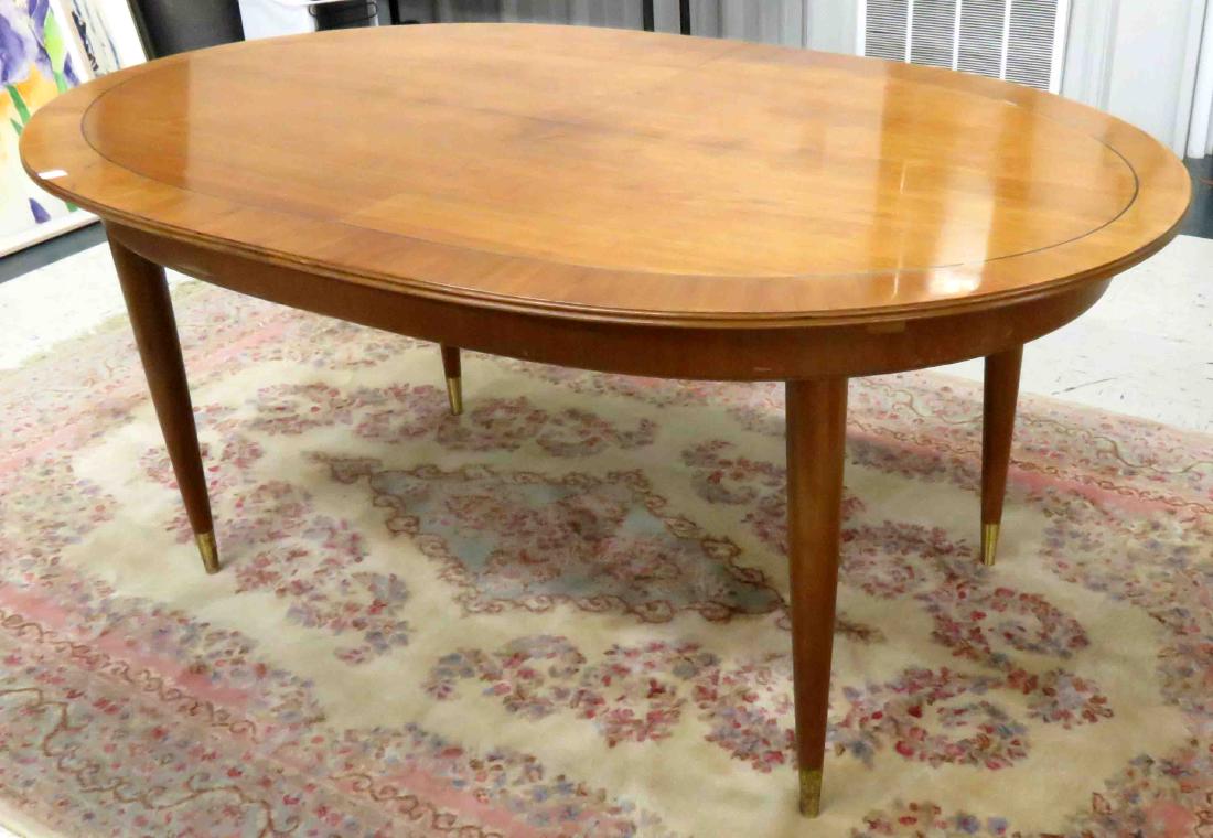 MID-CENTURY DESIGNER BRASS INLAY WALNUT EXTENSION (1 of 1)