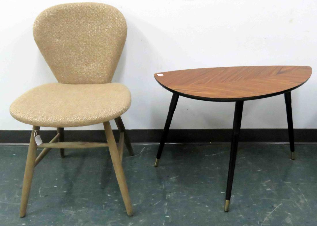 LOT (2) INCLUDING DESIGNER MODERN SIDE CHAIR & (1 of 1)
