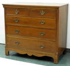 GEORGE II CARVED & INLAID WALNUT CHEST OF DRAWERS, 18TH