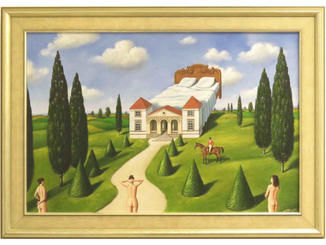RAFAL OLBINSKI (AMERICAN 1943-), OIL ON CANVAS, (1 of 4)