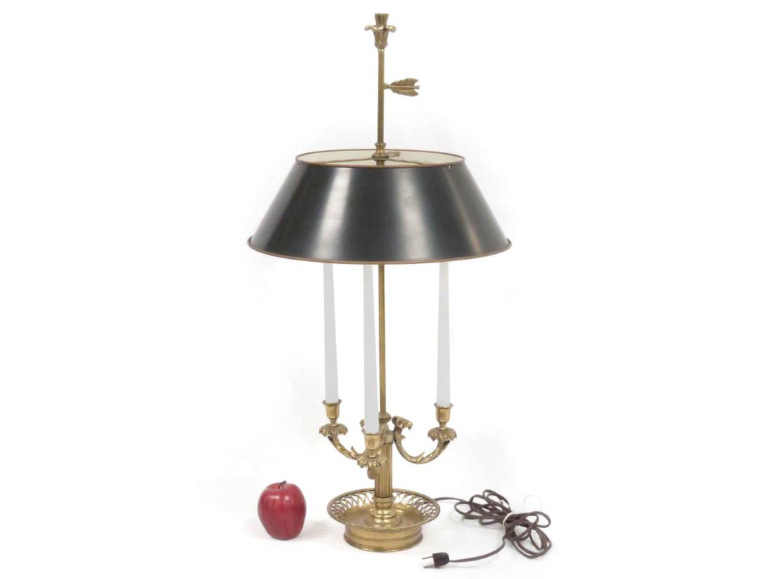 FRENCH EMPIRE STYLE BRASS BOUILLOTTE TABLE LAMP. HEIGHT (1 of 2)