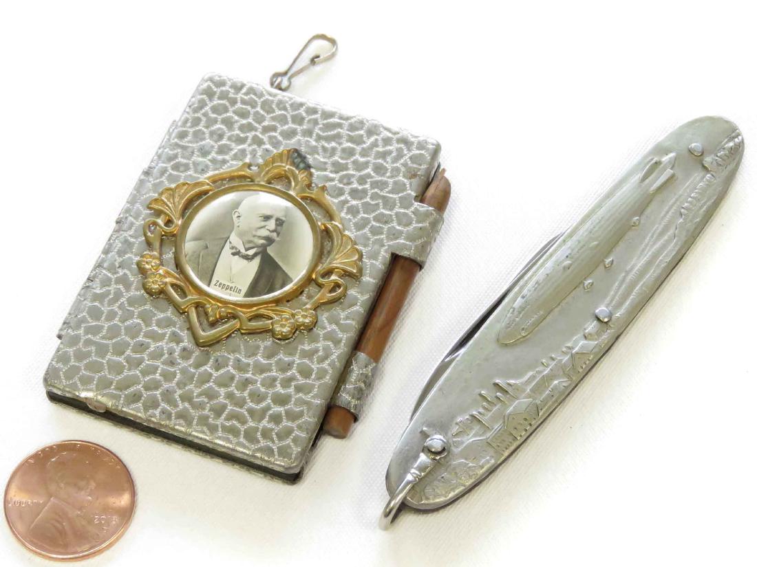 LOT (2) ZEPPELIN SOUVENIRS INCLUDING NOTE PAD, 2 3/8 X (1 of 2)