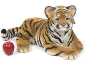 ANNE ANDERSON SISAL SCULPTURE "SANYA" NEWBORN TIGER