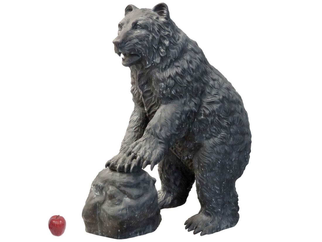 BRONZE FIGURE OF A BEAR. HEIGHT 45" (1 of 3)