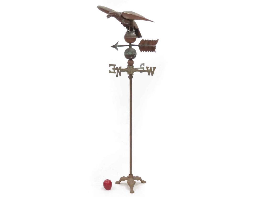 COPPER FULL BODIED WEATHERVANE WITH CAST IRON (1 of 4)