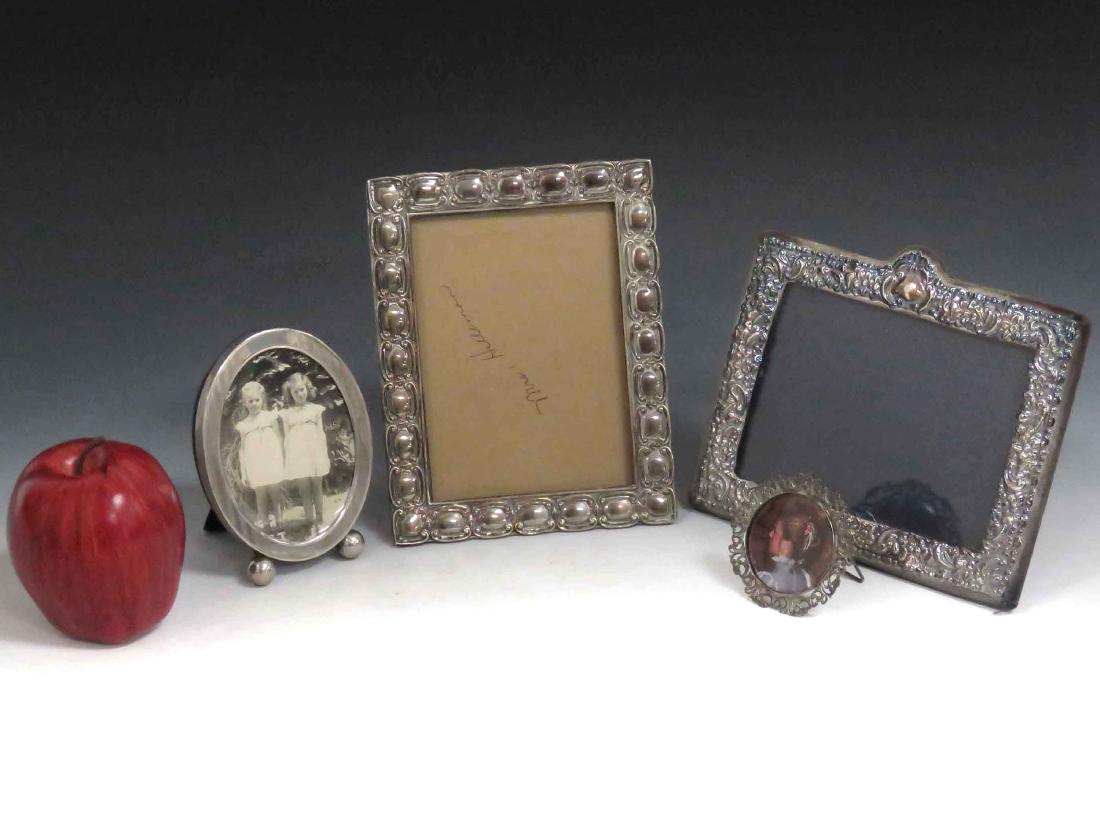 LOT (4) ASSORTED STERLING SILVER STANDING FRAMES. (1 of 1)