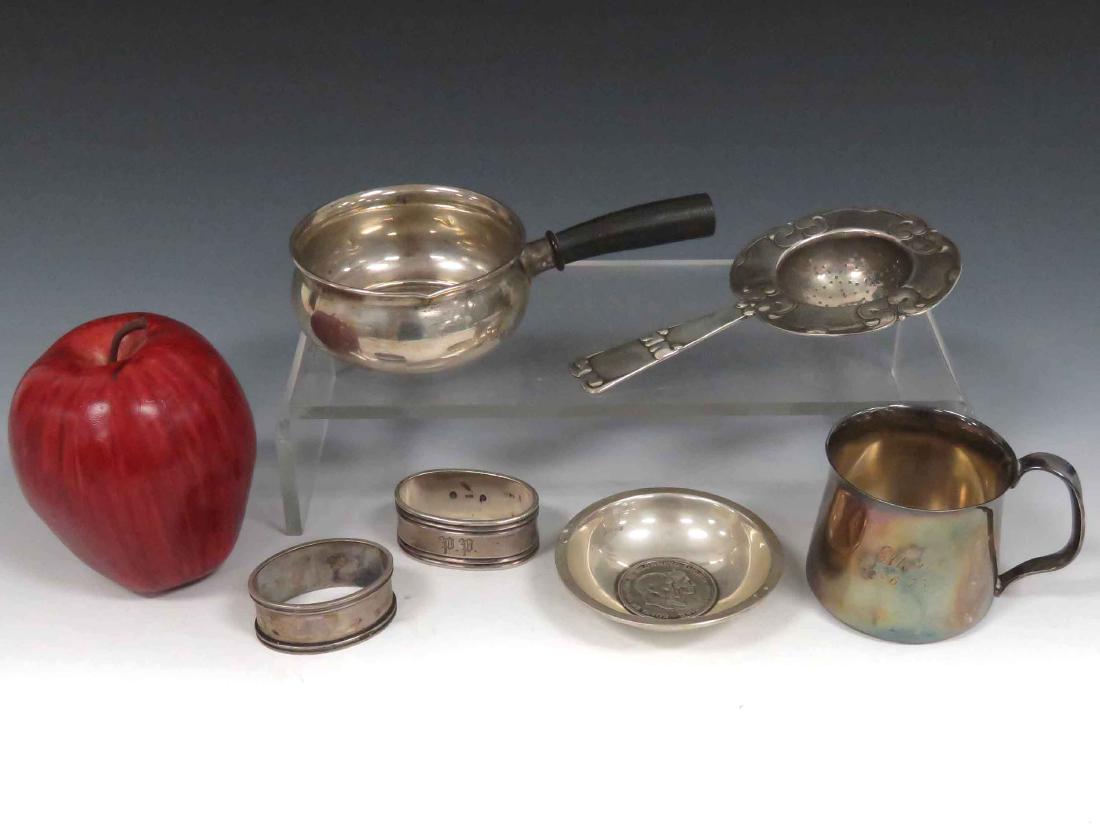 LOT ASSORTED DANISH SILVER INCLUDING COHR STERLING CUP, (1 of 1)