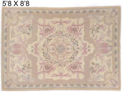 French Aubusson Design Needlepoint Rug 5 8 X