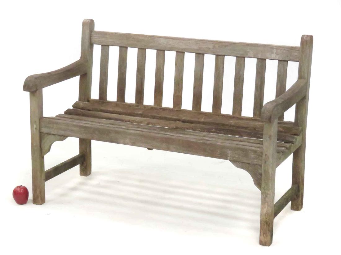 SMITH & HAWKEN TEAK GARDEN BENCH. LENGTH 48" (WITH (1 of 1)