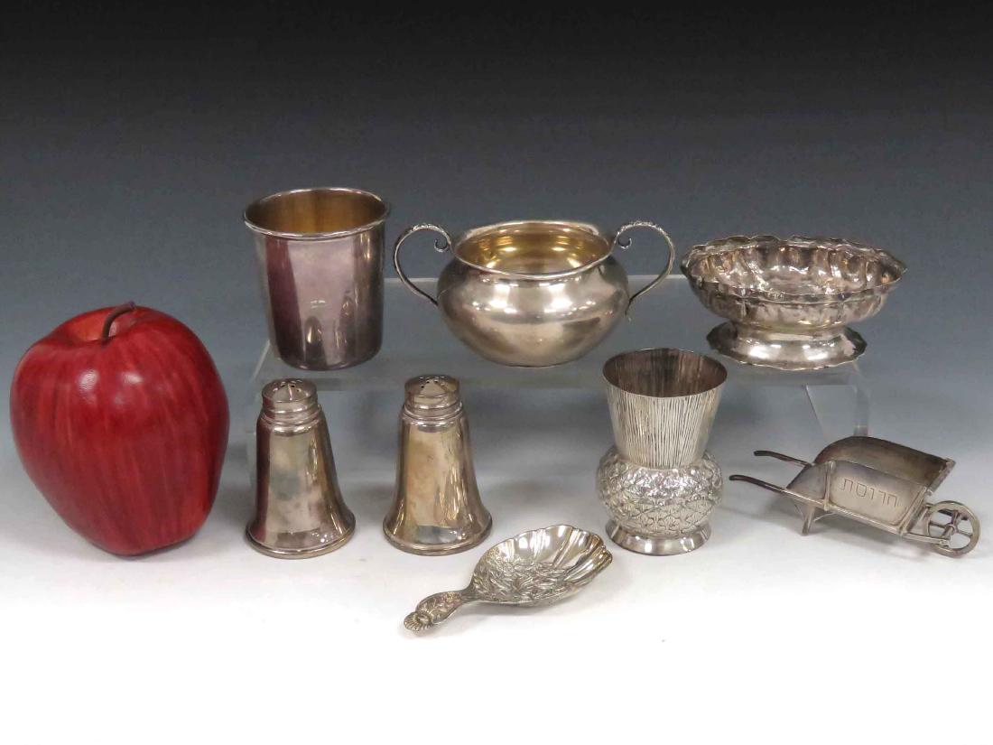 LOT ASSORTED STERLING INCLUDING SUGAR, FOOTED MASTER (1 of 1)