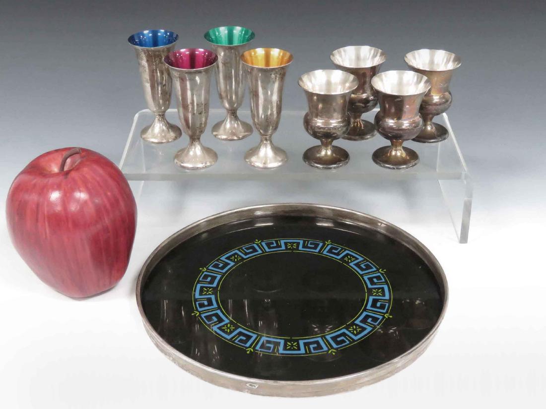 LOT STERLING INCLUDING GORHAM STERLING RIMMED ENAMEL (1 of 2)