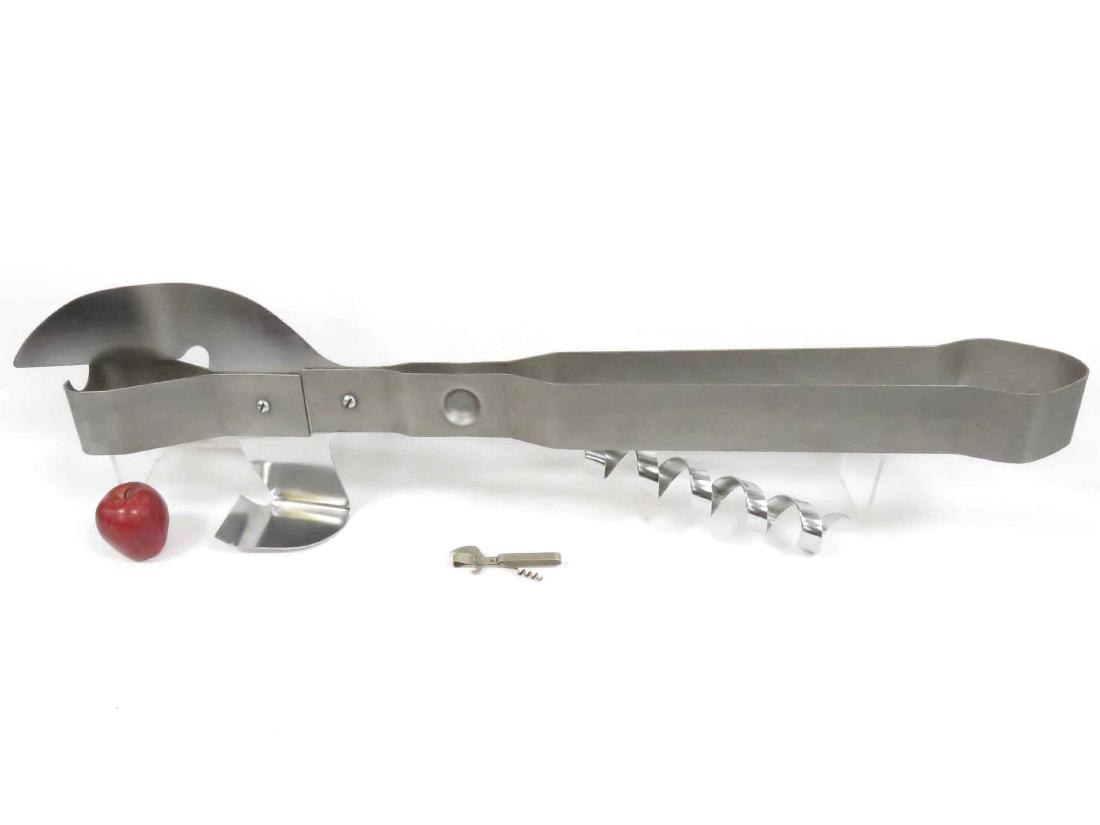 LOT (2) INCLUDING CURTIS JERE OVERSIZED STAINLESS CAN (1 of 2)