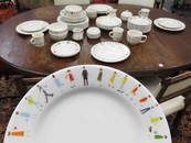 PARTIAL DINNER SERVICE, CYNTHIA ROWLEY FOR FISHS EDDY,