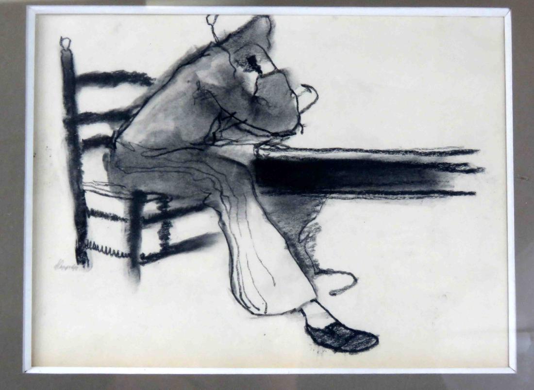 ARTHUR L. COPPEDGE (AMERICAN 1938-2010), CHARCOAL, (1 of 1)