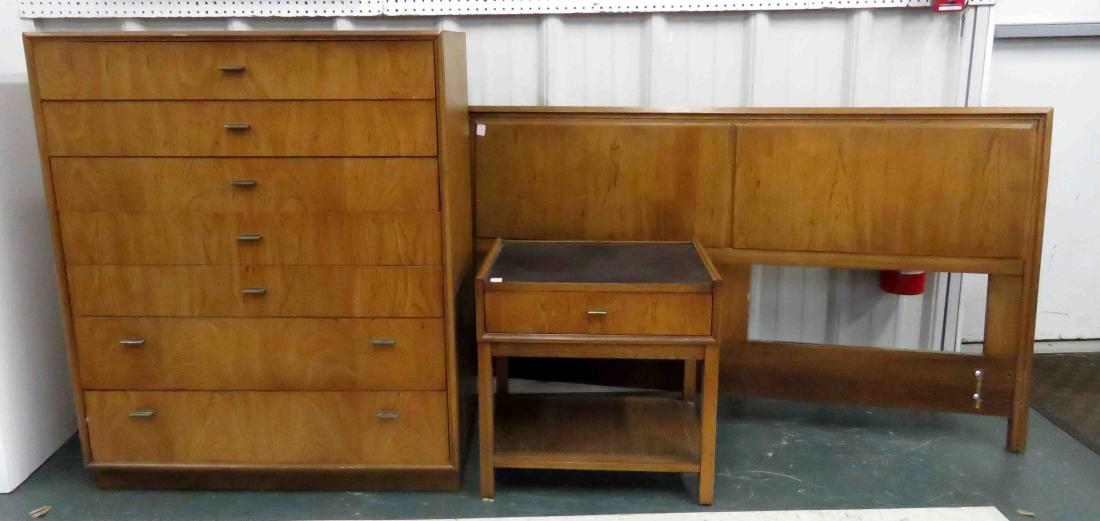 LOT (3) MID-CENTURY MODERN WALNUT/TEAK BEDROOM SUITE (1 of 1)
