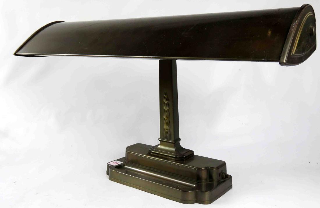 ART DECO LACQUERED METAL LIBRARY READING LAMP. HEIGHT (1 of 1)