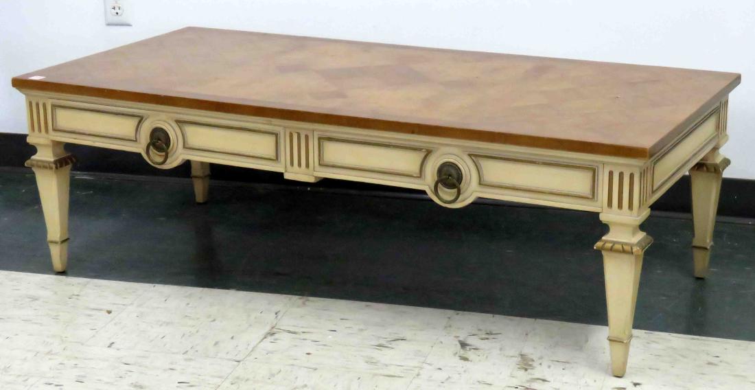 FEDERAL STYLE INLAID 2-DRAWER COFFEE TABLE. 50 X 24" (1 of 1)