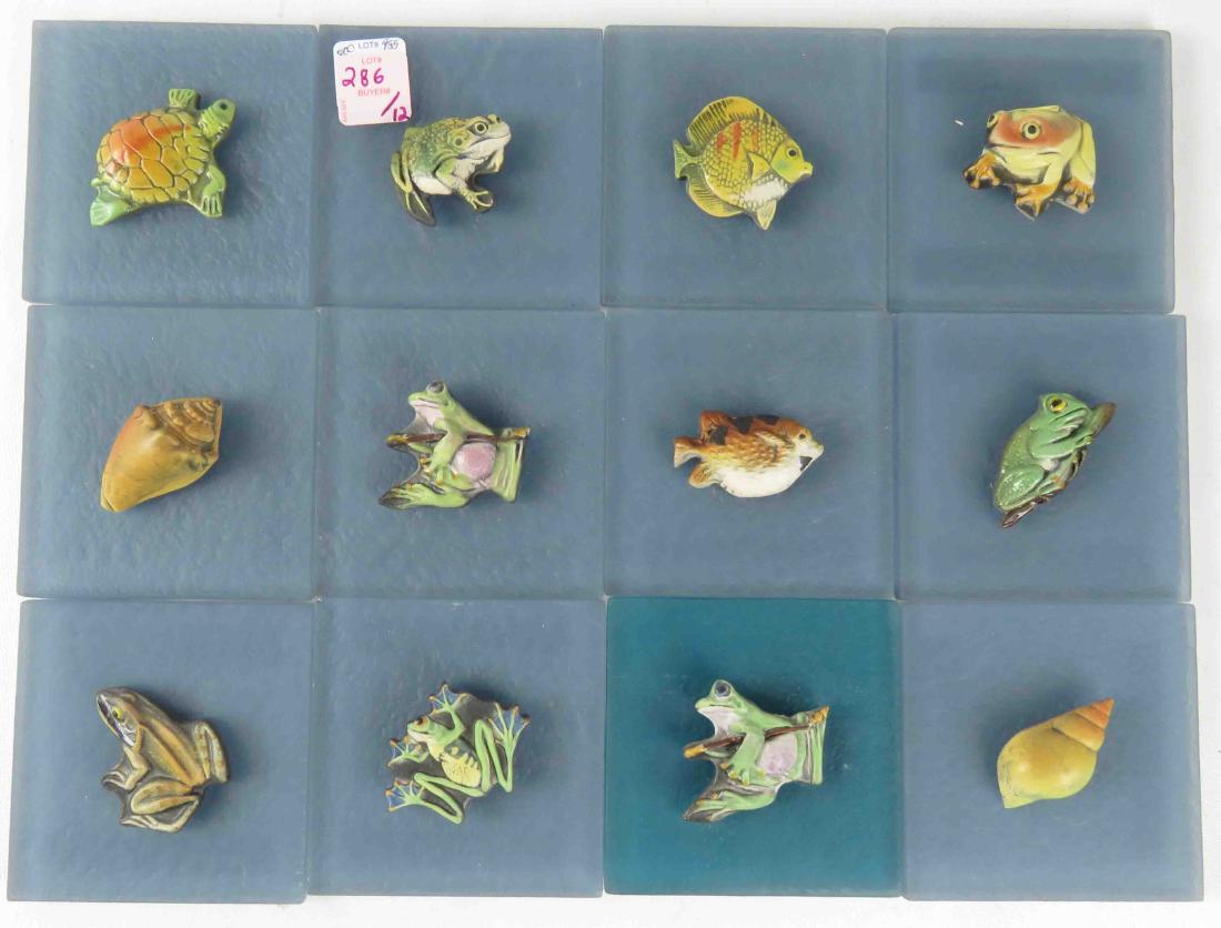LOT (12) SURVING STUDIOS HIGH RELIEF CERAMIC/GLASS (1 of 1)