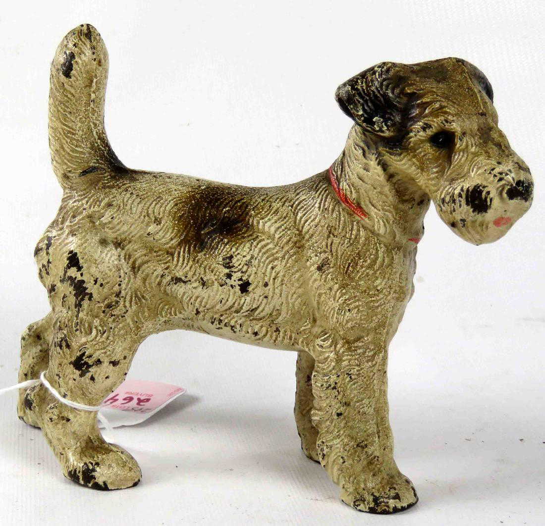 Download VINTAGE CAST IRON TERRIER DOOR STOP. HEIGHT 5 1/4"