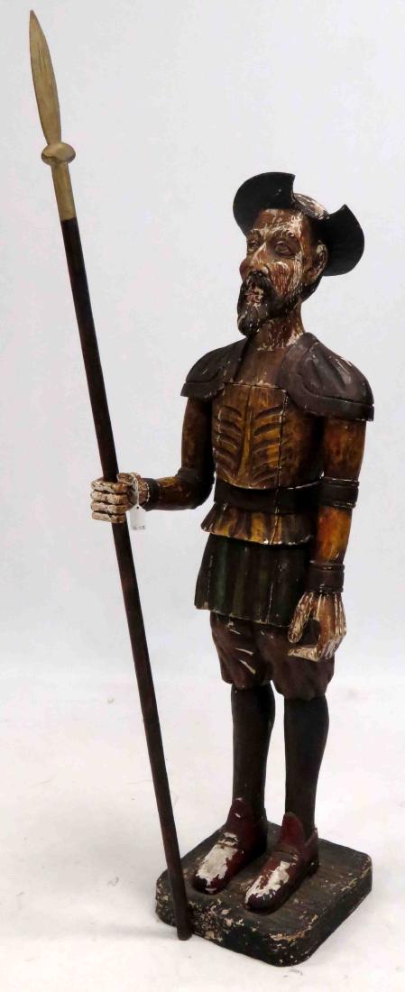 CARVED AND PAINTED "DON Q" LIQUOR ADVERTISING FIGURE. (1 of 2)