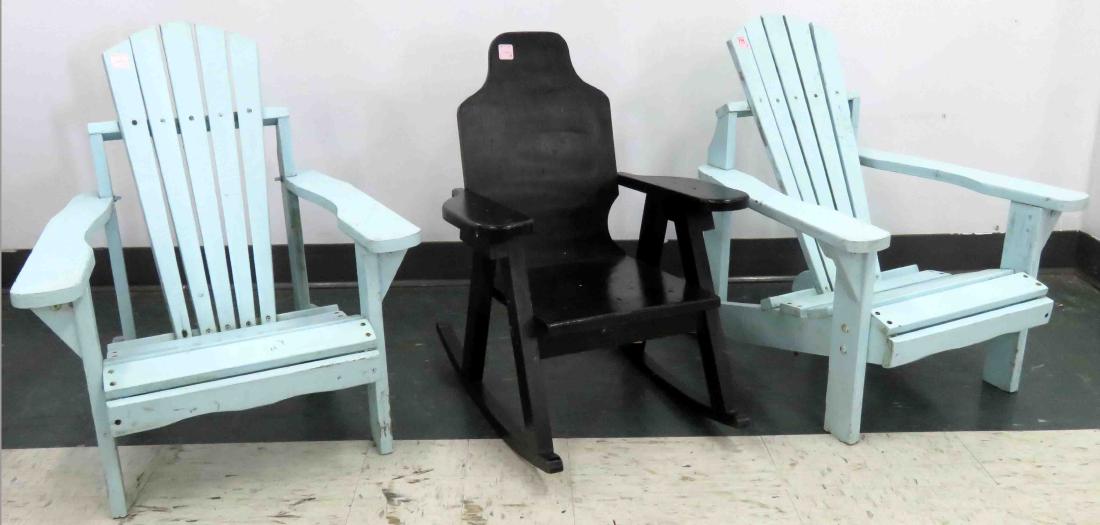 LOT (3) YOUTH'S CHAIRS/ROCKER: LOT (3) YOUTH'S CHAIRS/ROCKER