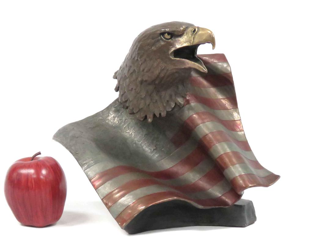 MARK HOPKINS (AMERICAN 20TH/21ST CENTURY), BRONZE,: MARK HOPKINS (AMERICAN 20TH/21ST CENTURY), BRONZE, AMERICAN SPIRIT, SIGNED #170/950, 2001. HEIGHT 10 1/2"