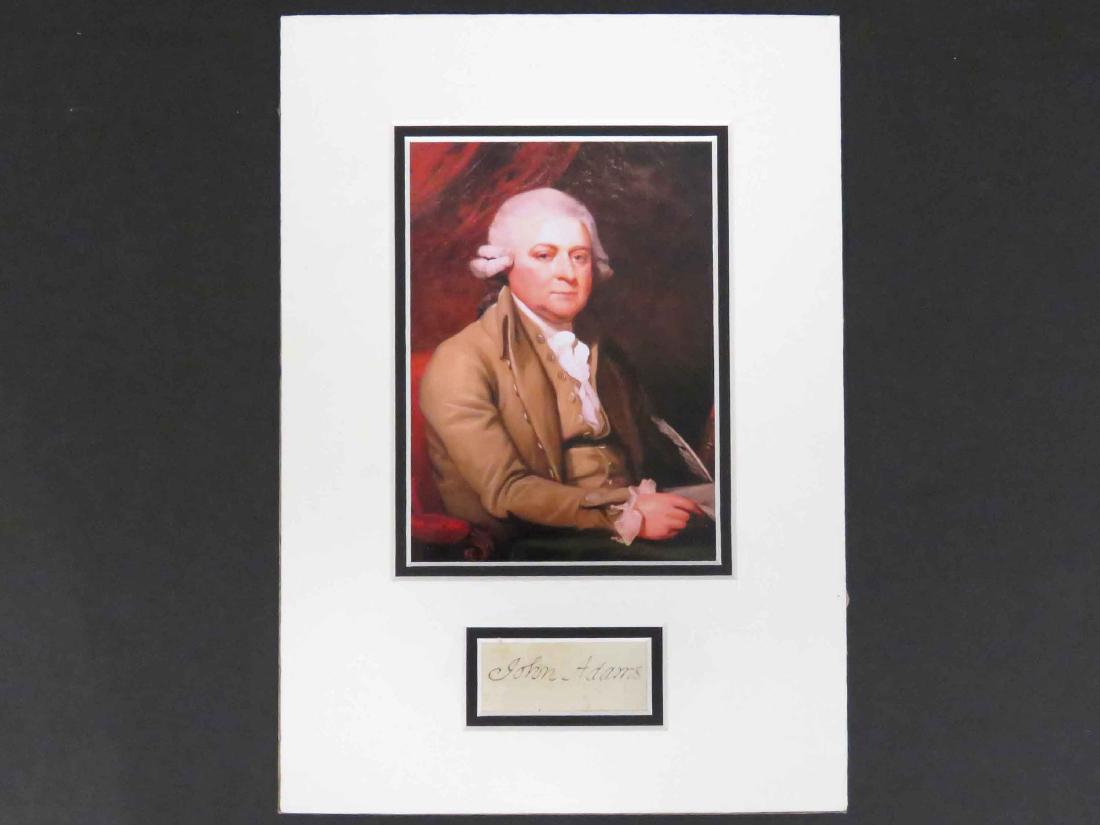 AUTOGRAPH CUT "JOHN ADAMS": AUTOGRAPH CUT "JOHN ADAMS"