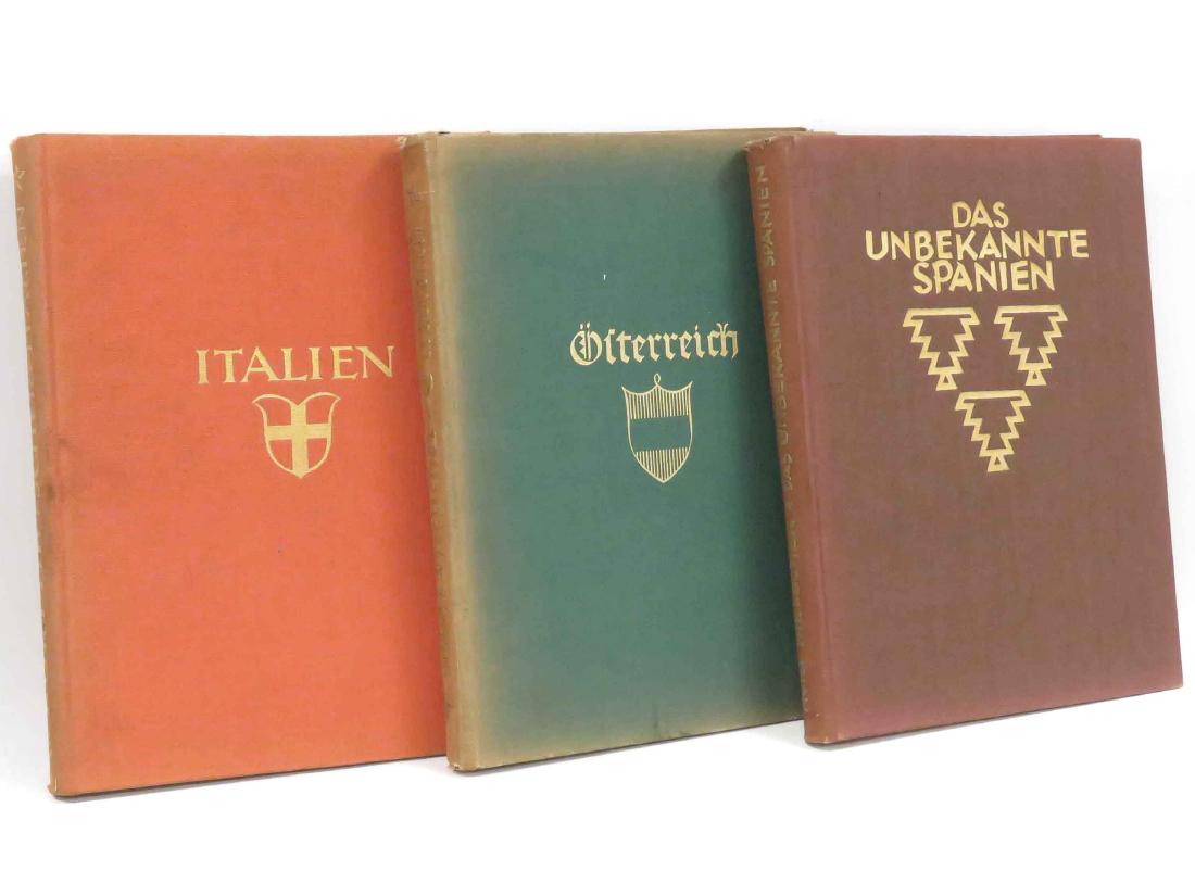 LOT (3) VOLUMES-KURT HIELSCHER INCLUDING DAS UNBEKANNTE: LOT (3) VOLUMES-KURT HIELSCHER INCLUDING DAS UNBEKANNTE SPANIEN, 1925; OSTERREICH, 1928; ITALIEN, 1925