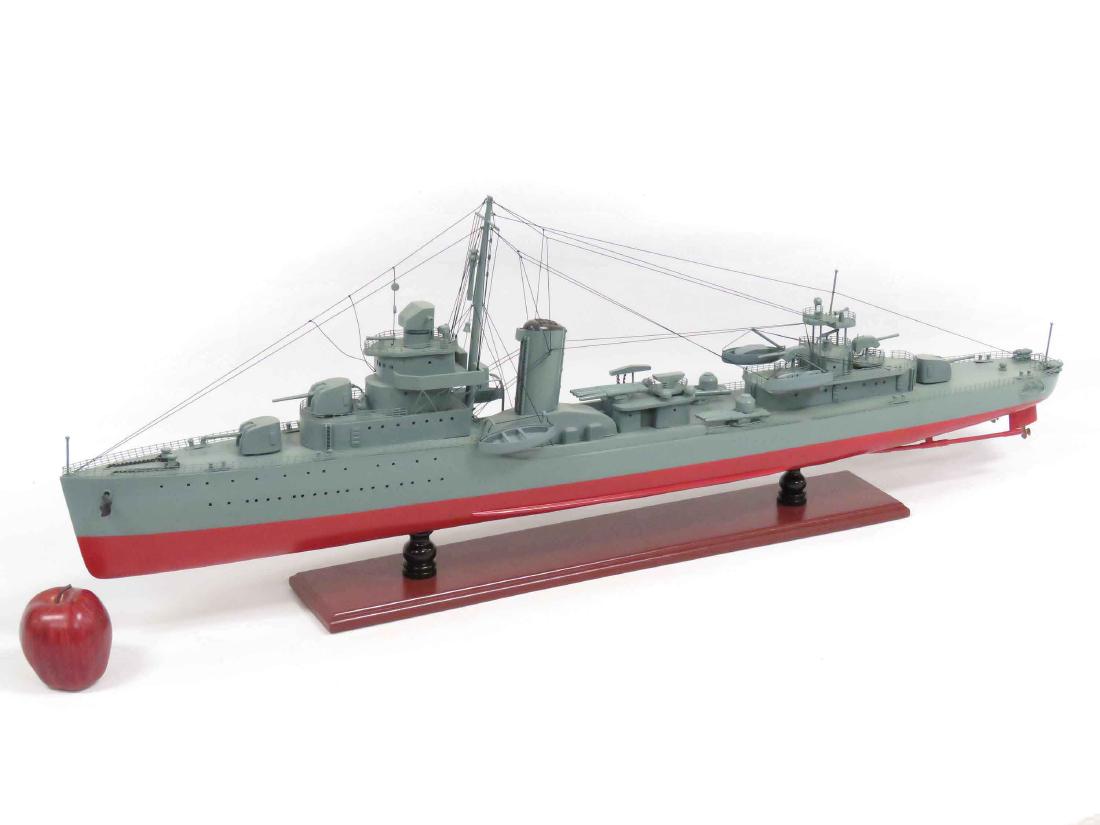 US NAVY SCALE MODEL U.S.S. SIMS WWII DESTROYER. LENGTH: US NAVY SCALE MODEL U.S.S. SIMS WWII DESTROYER. LENGTH 44"