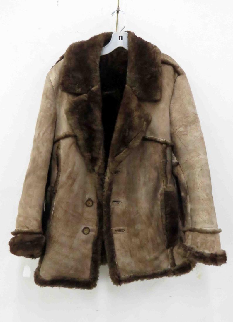 VINTAGE ROBERT LEWIS SUEDE SHEARLING MEN'S JACKET. SIZE (1 of 3)