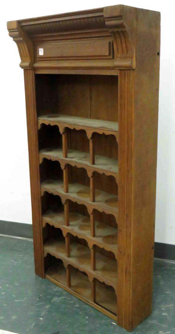 VICTORIAN OAK BARBER SHOP SHAVING MUG CABINET, 19TH (1 of 1)