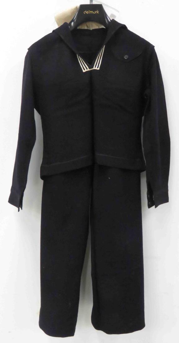 LOT (2) WWII US NAVY UNIFORM WITH SAILOR HAT, (1 of 2)