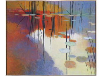 TADASHI ASOMA (JAPANESE/AMERICAN 1923-), OIL ON CANVAS,