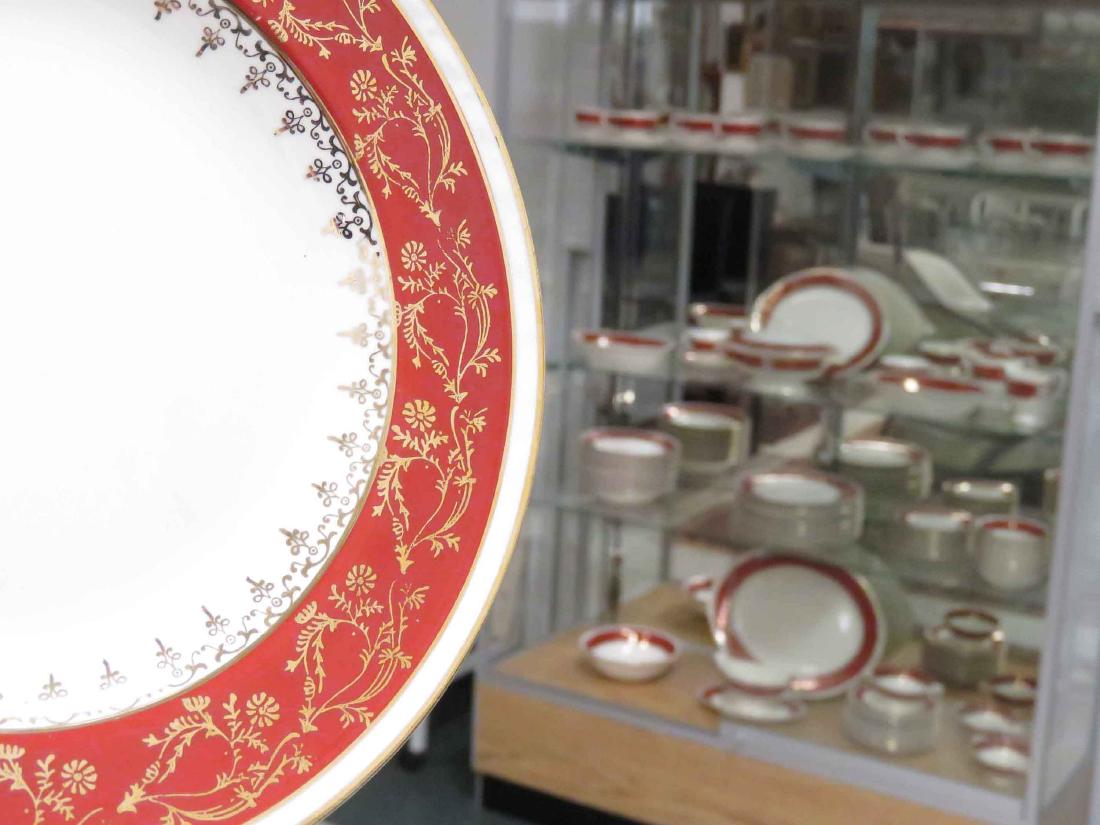 CRAFTSMAN DINNER SERVICE (12) WITH 18K GOLD DECORATION, (1 of 3)