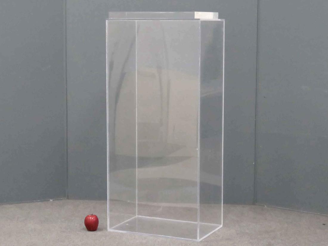 CONTEMPORARY DESIGN LUCITE PEDESTAL. HEIGHT 47" (1 of 2)