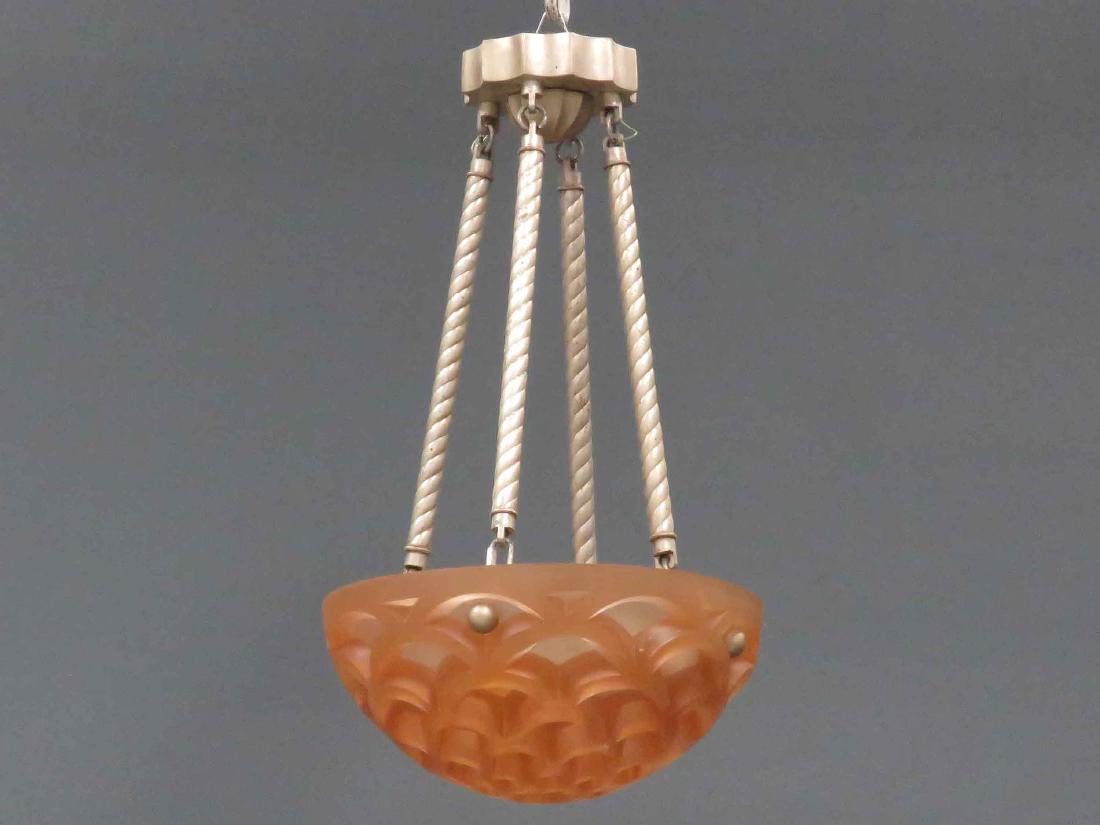 SIRMOS CARVED RESIN HANGING PENDANT LIGHT. HEIGHT 24";: SIRMOS CARVED RESIN HANGING PENDANT LIGHT. HEIGHT 24"; DIAMETER 14"