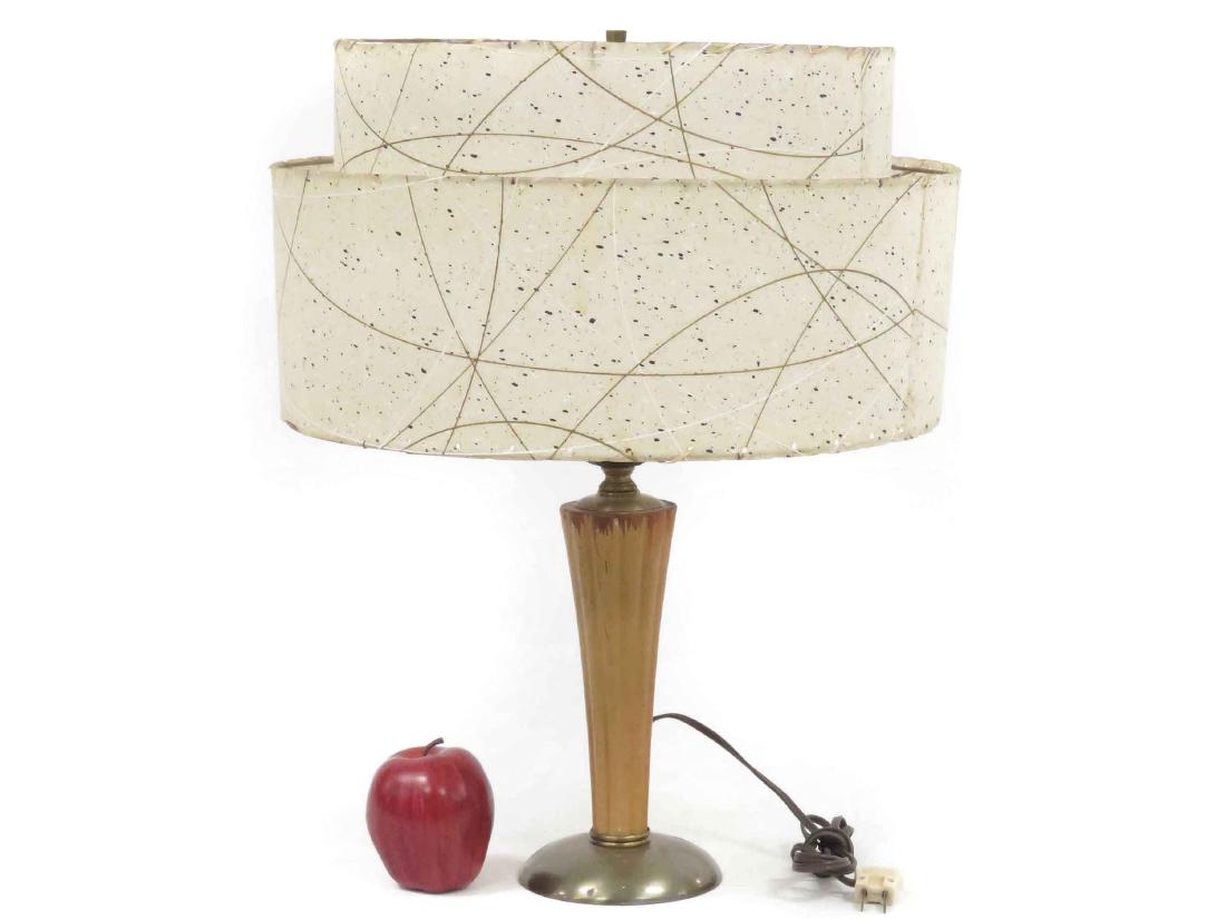 ART DECO TABLE LAMP, PAINTED WOOD WITH FIBERGLASS (1 of 4)