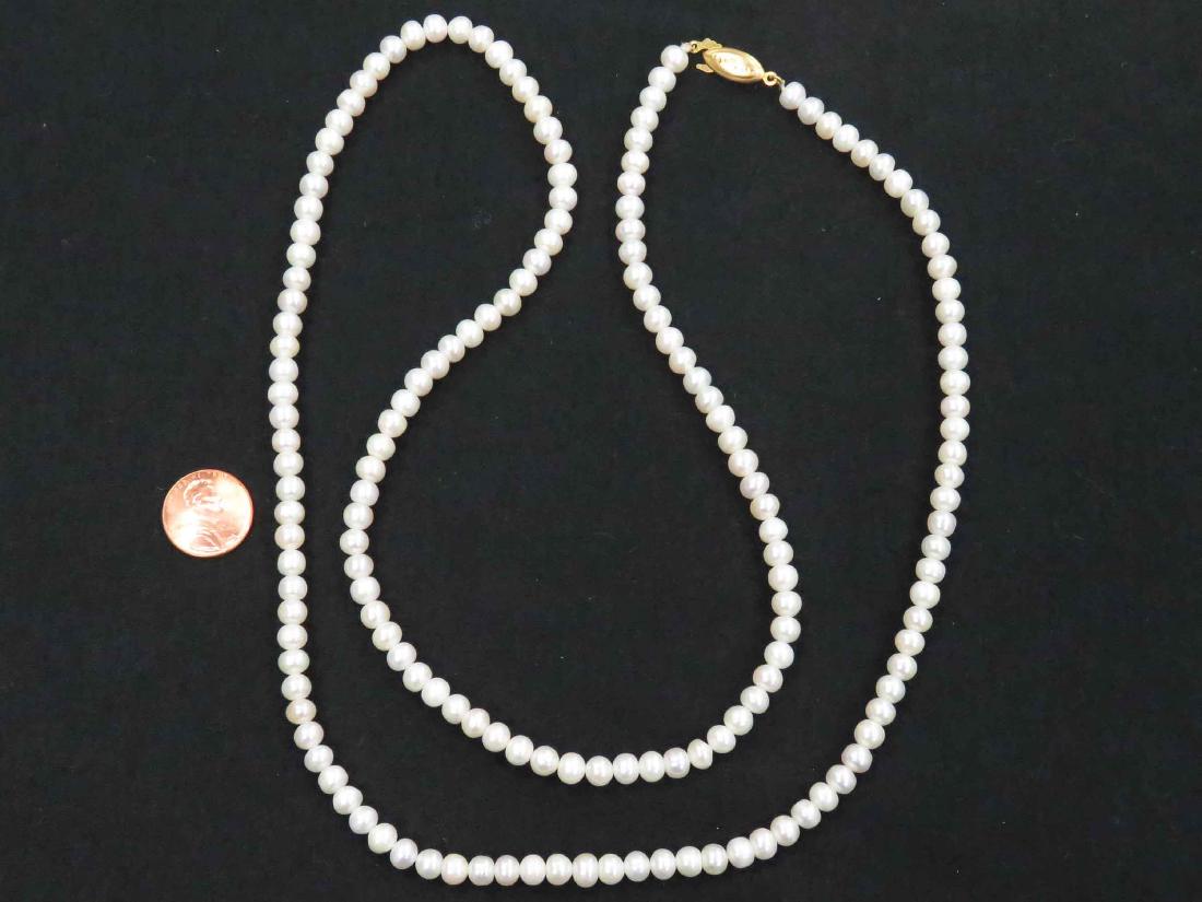 STRAND 6.02-6.24MM CULTURED PEARL NECKLACE WITH GILT (1 of 2)