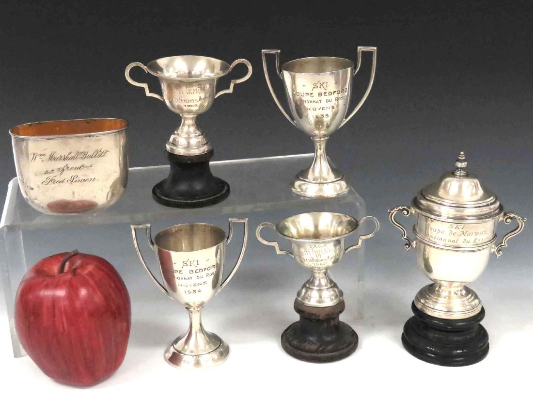 LOT (6) SILVER MINIATURE TROPHIES, 20TH CENTURY. HEIGHT (1 of 4)